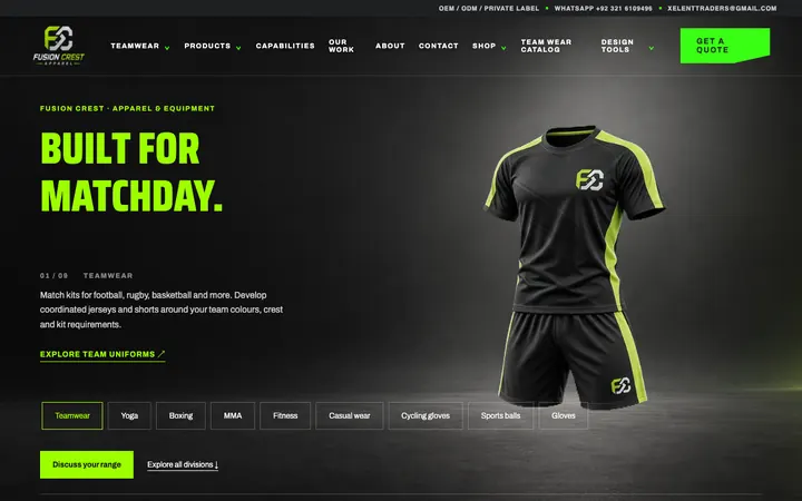 Fusion Crest homepage
