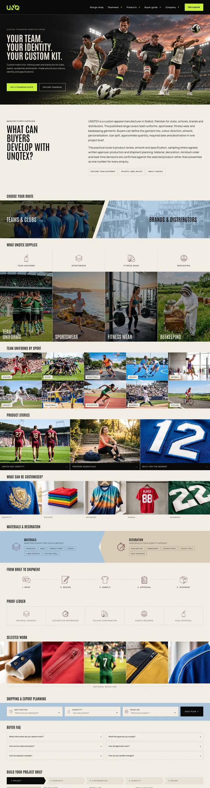 UNQTEX homepage